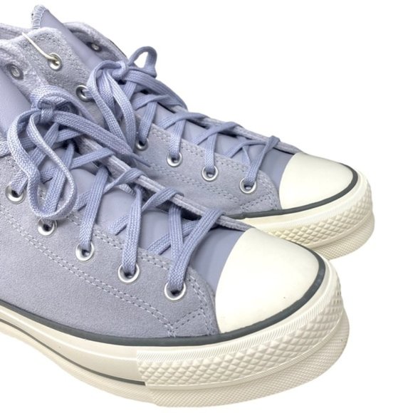 Converse Ctas Lift Hi Suede Platform Shoe Women Iron Gray Skate Sneakers A03251C - Picture 7 of 10